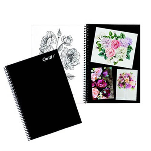 Quill Visual Art Diary A4 (Black and White 60 pages each)
