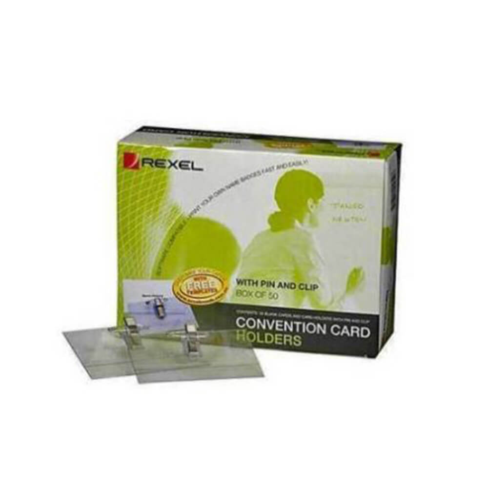 Rexel Convention Card Holder with Swivel Clip (50pk)