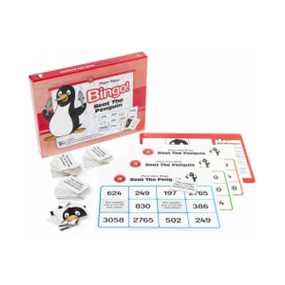 Learning Can Be Fun Beat The Penguin Bingo Place Value Game