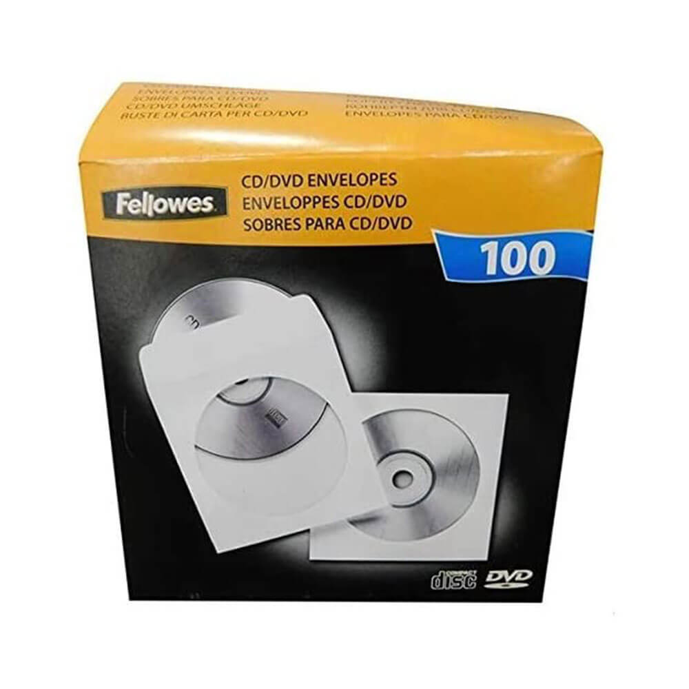 Fellowes CD/DVD Envelope 127x127mm (100pk)