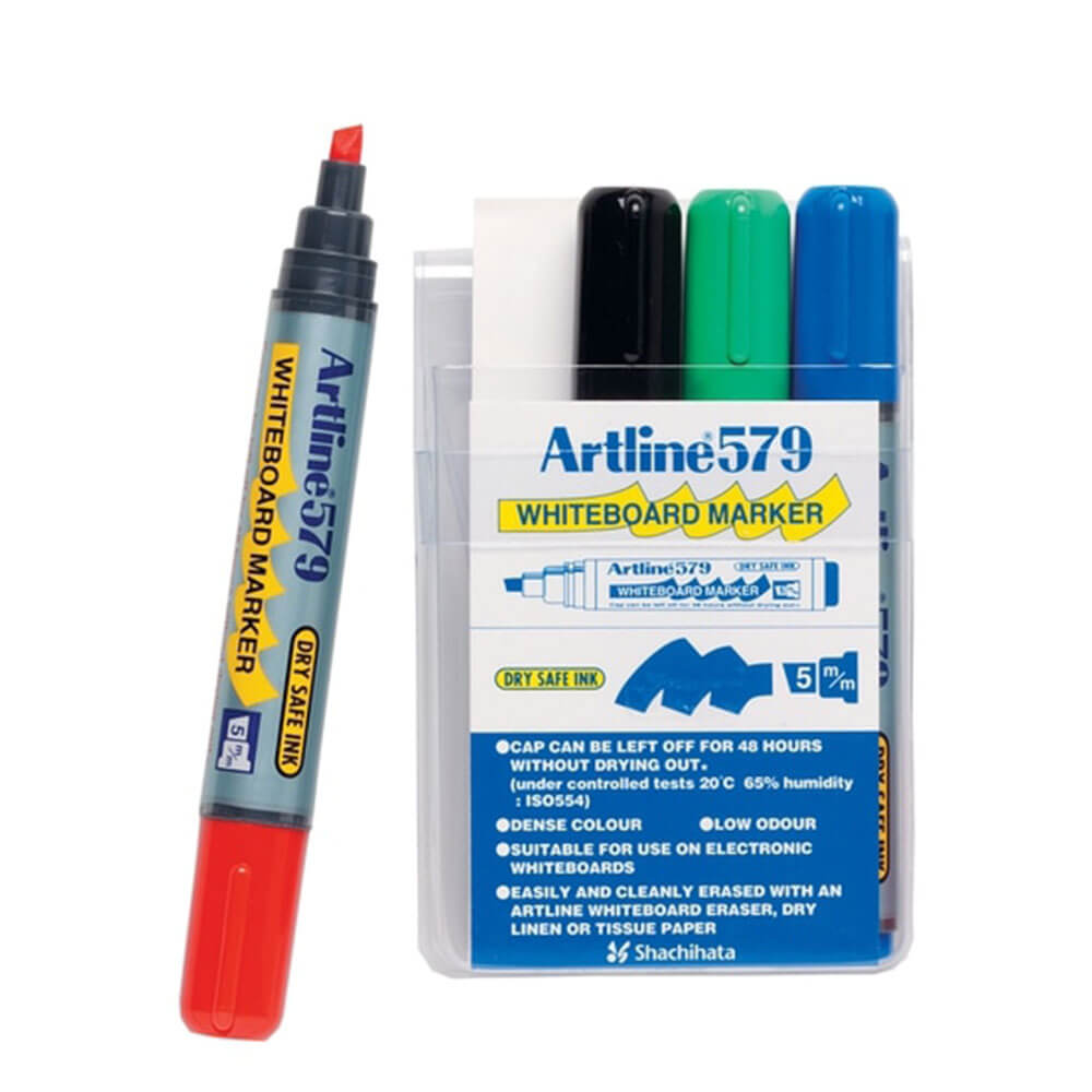 Artline Whiteboard Marker 5mm Chisel Assorted
