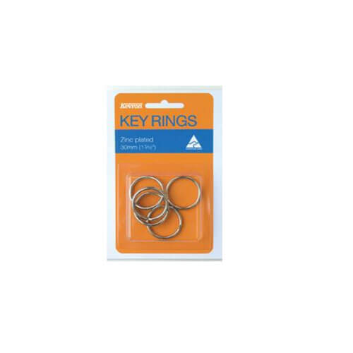 Kevron Key Rings 5pk (Zinc Plated)