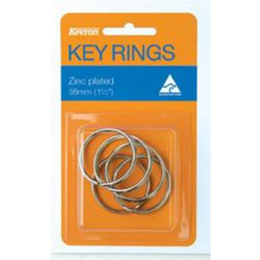 Kevron Key Rings 5pk (Zinc Plated)
