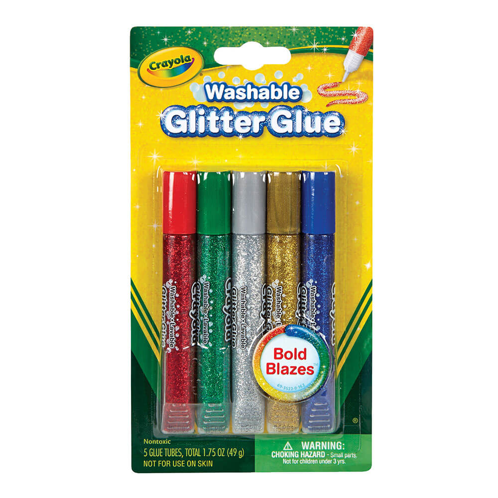 Crayola Washable Glitter Glue (5pk)