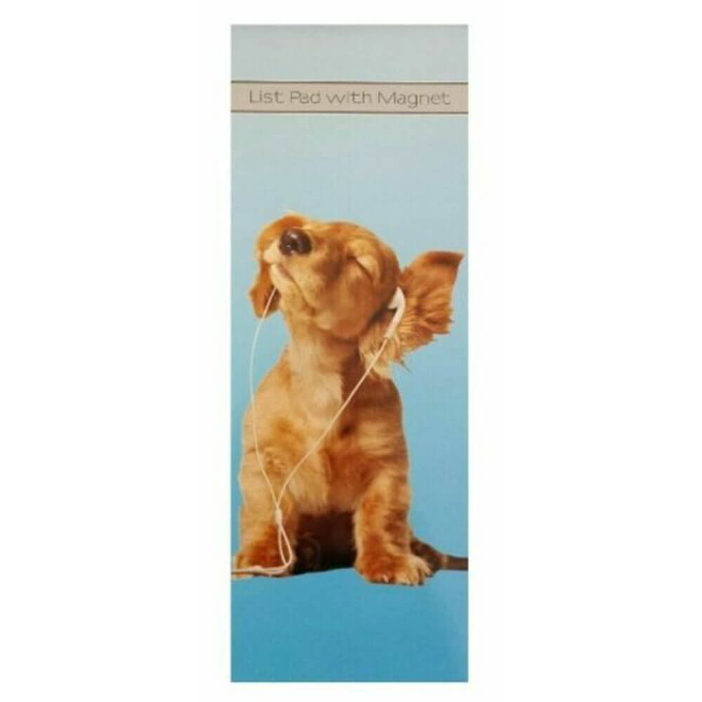 Ozcorp  Musical Puppy Lined List Pad with Magnet
