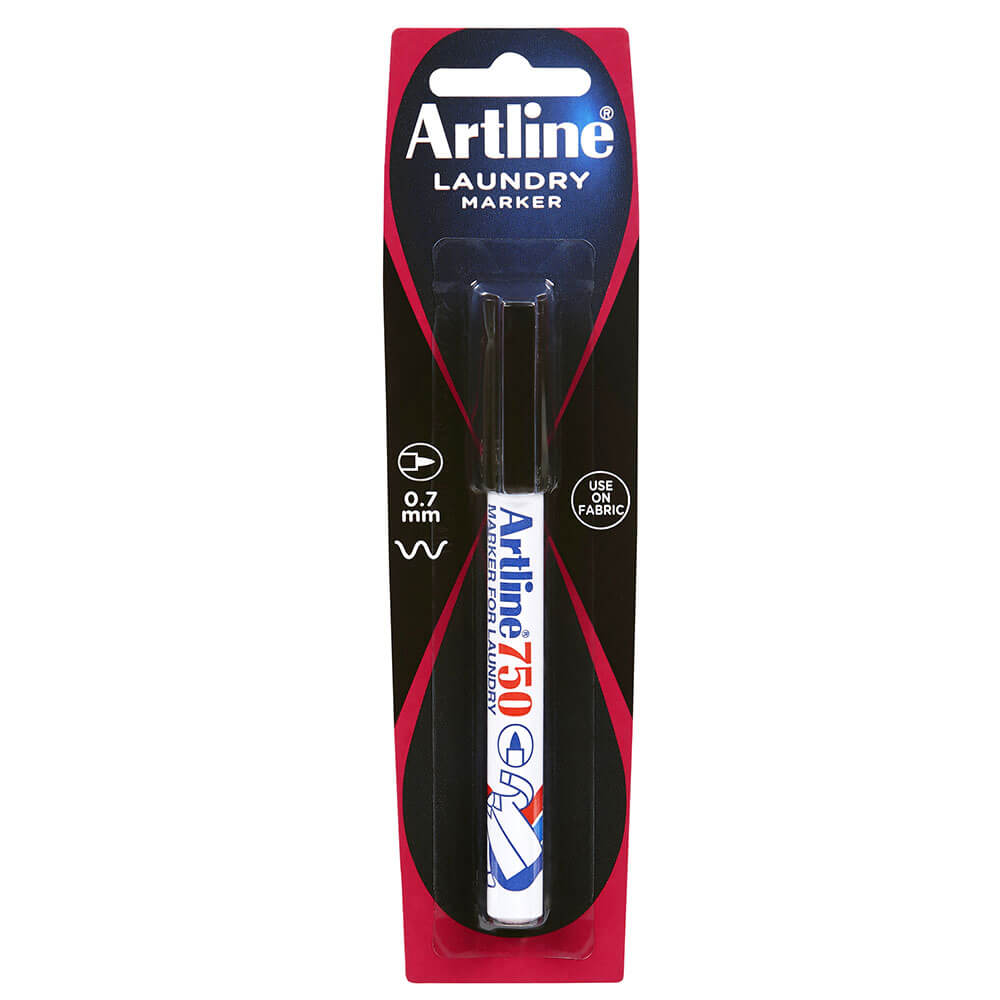 Artline Bullet Tip Laundry Marker 0.7mm (Black)