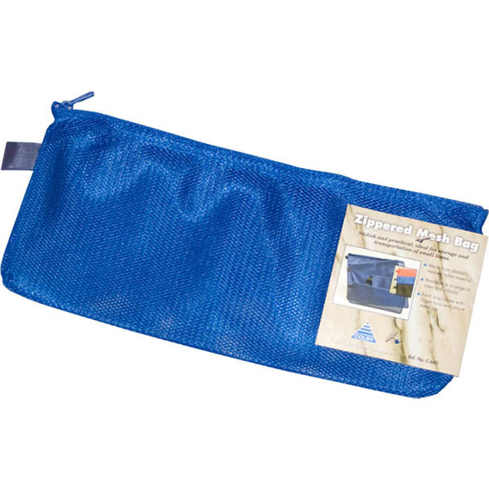 Colby Zippered Pencil Case 135x330mm (Mesh Blue)