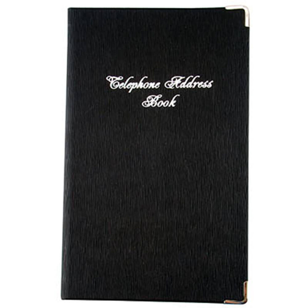 Cumberland Telephone Address Book 203x127mm (Black)