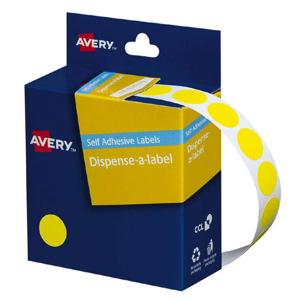 Avery Self-Adhesive Dot Labels 14mm (1050pcs)