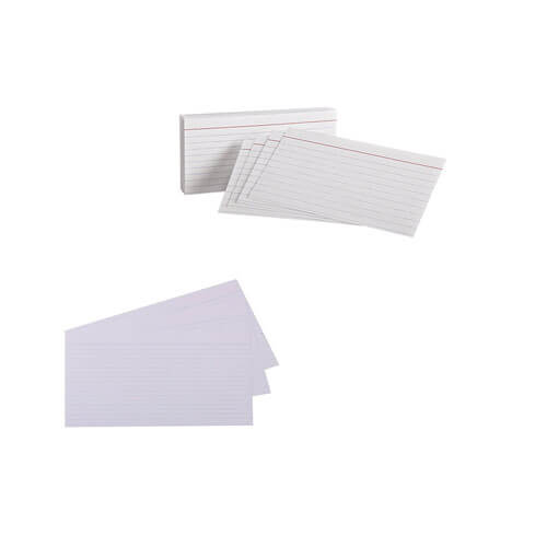 Quill Ruled System Cards 100pk (White)