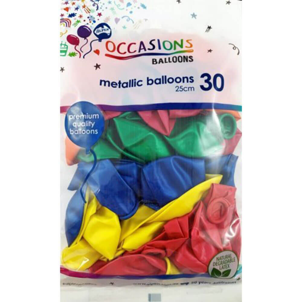 Alpen Balloons for Everyone 30pk 25cm (Assorted)