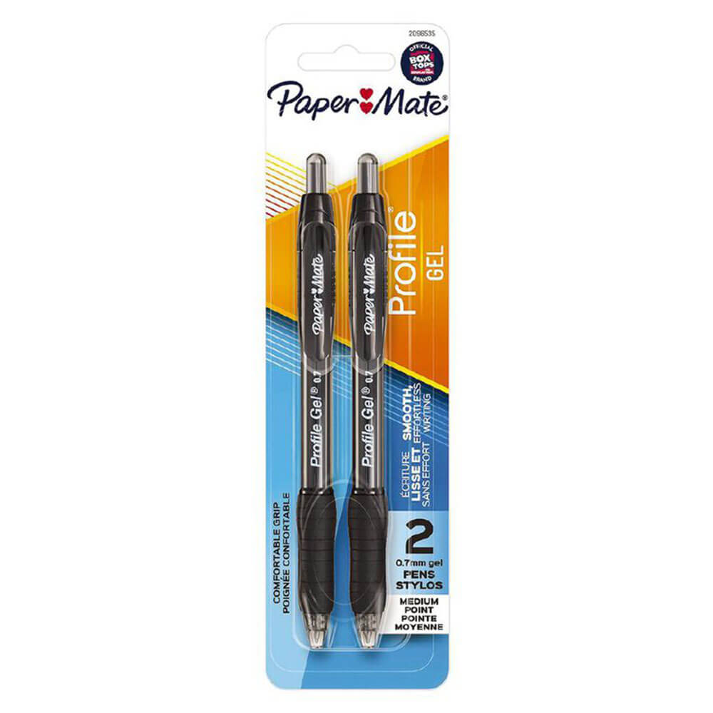 Paper Mate Profile Gel Retractable Pen 0.7mm (2pk)