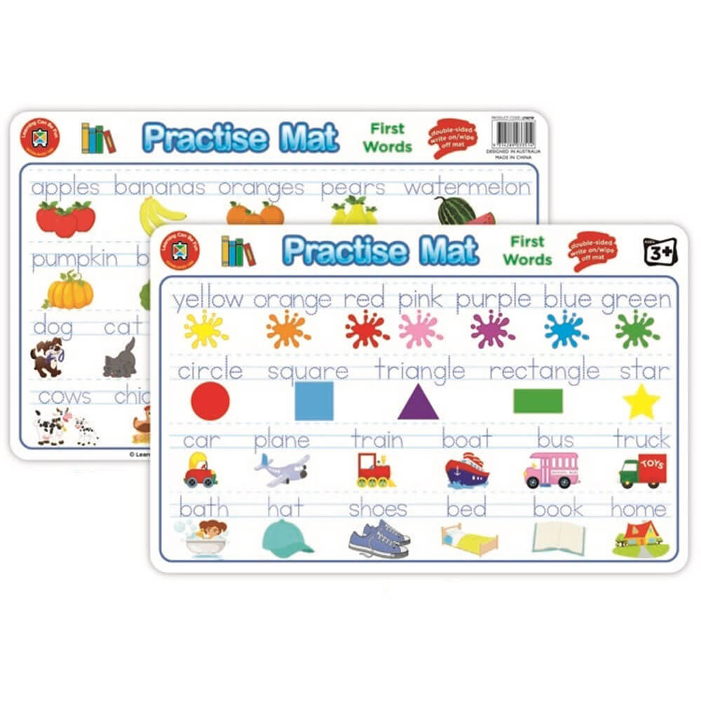 Learning Can Be Fun First Words Practise Mat