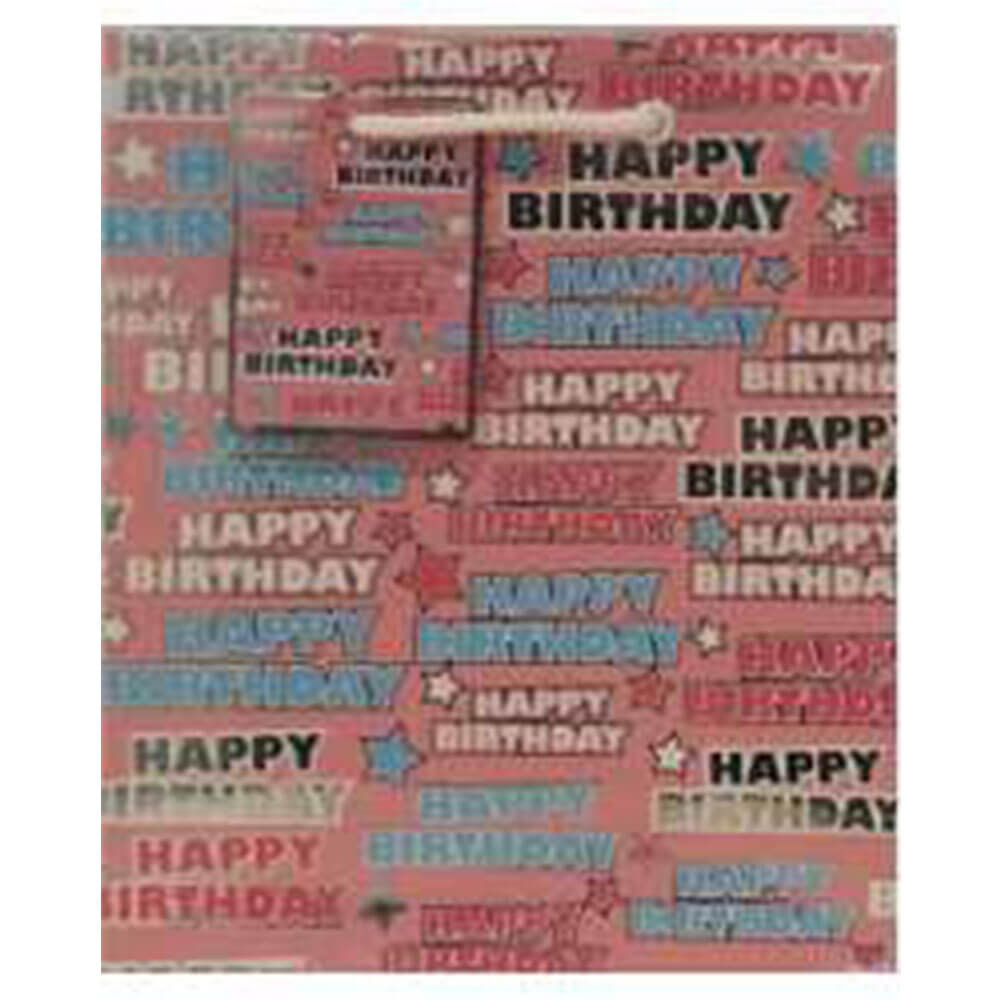Ozcorp Happy Birthday Gift Bag (Pink)