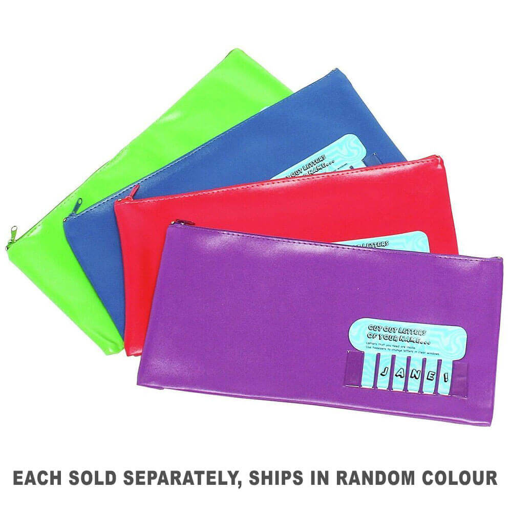 Marbig Name Pencil Case 325X165mm (Random Colour)