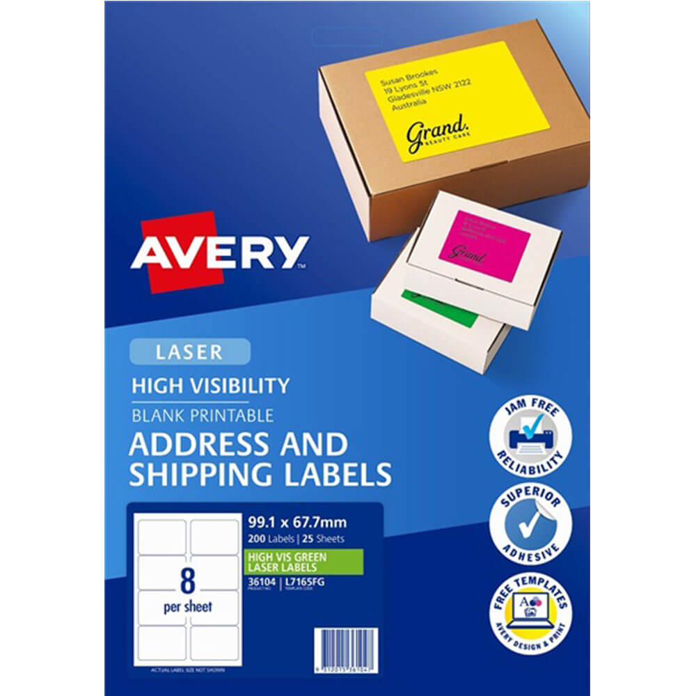 Avery High Visibility Shipping Labels