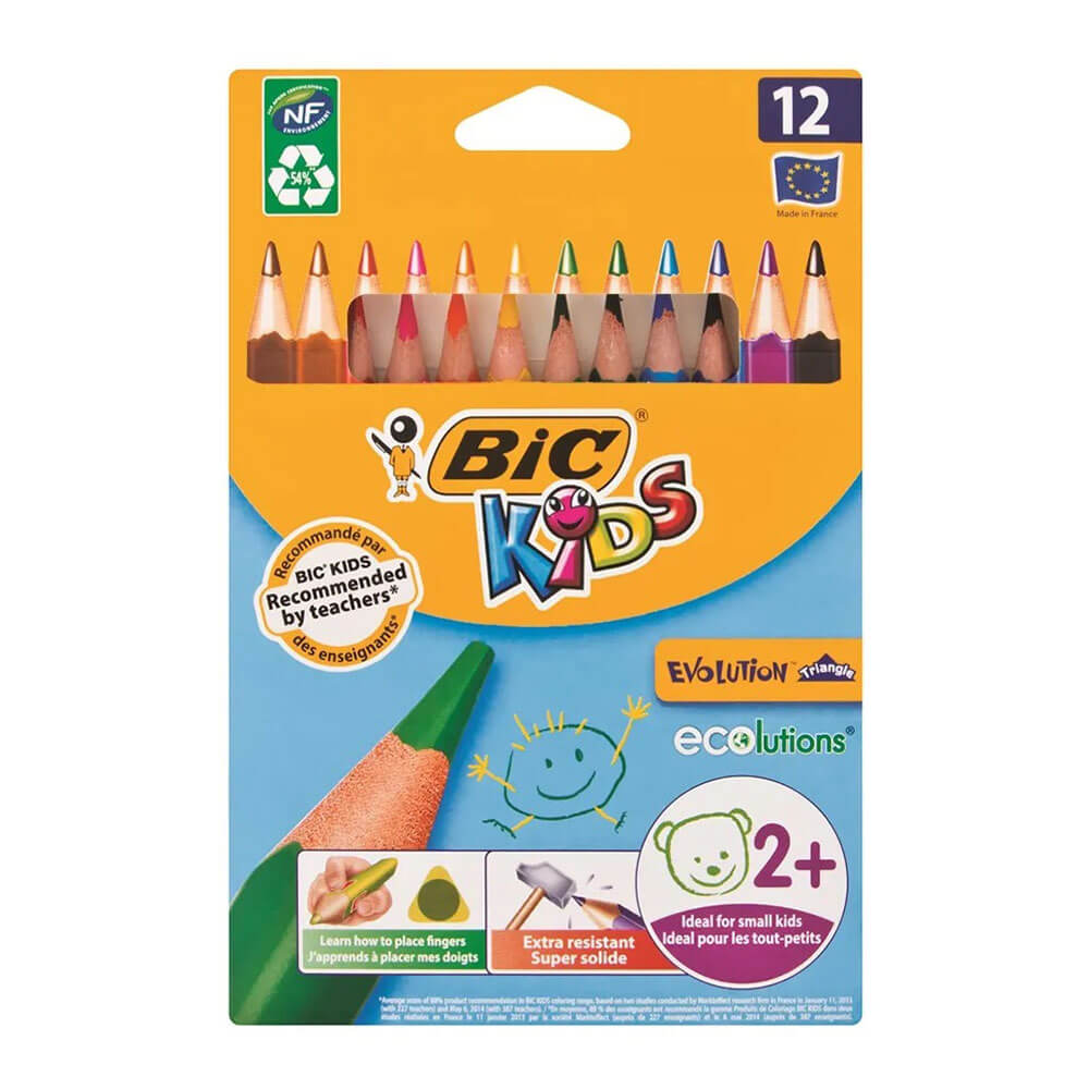 BiC Kids Evolution Coloured Pencils (12pk)