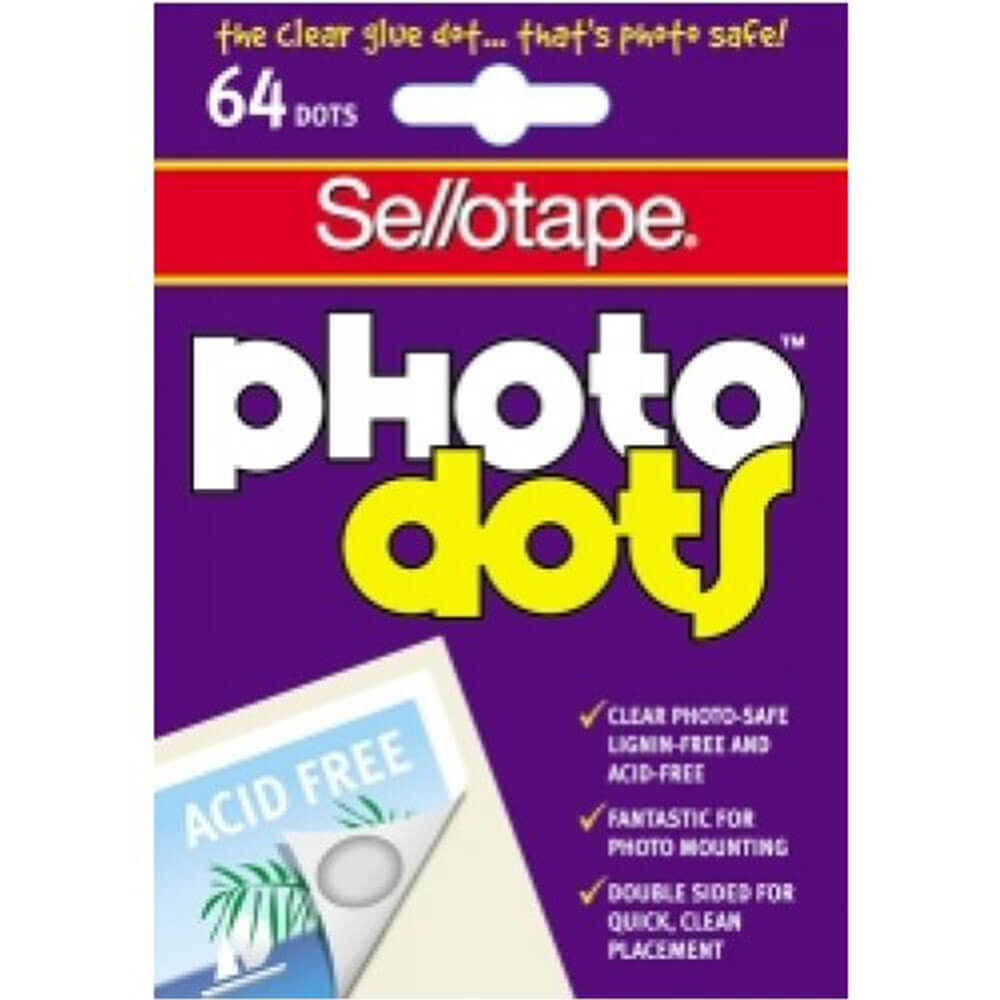 Sellotape Acid Free Photo Dots (64 Dots)
