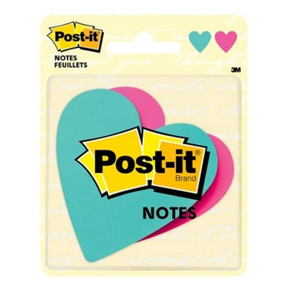 Post-it Heart Notes 76x76mm (2 Colours)