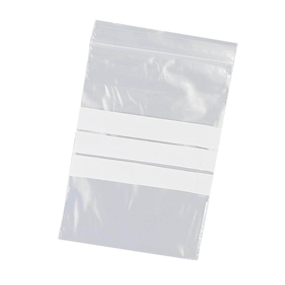 Cumberland Write On Press Seal Bags 90x150mm (Clear White)