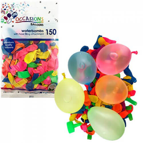 Alpen Waterbomb Balloons 150pk (Assorted Colours)