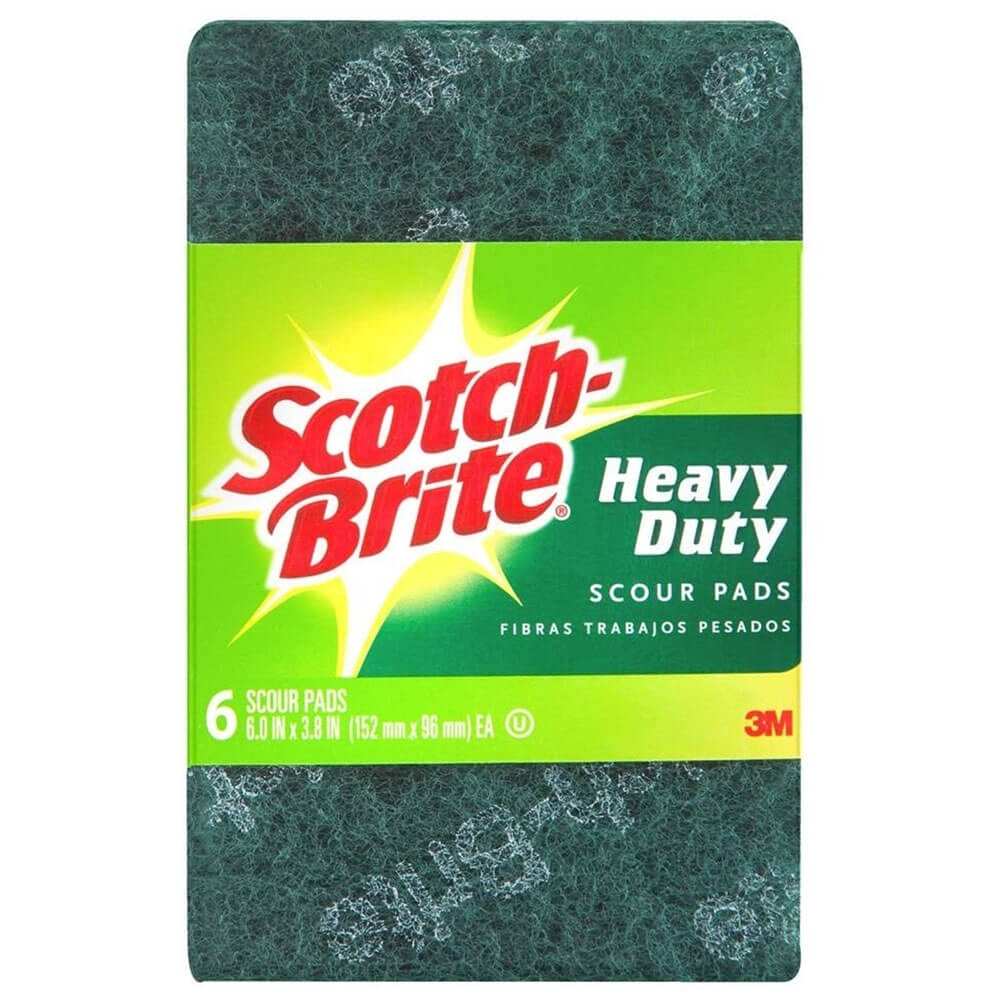 Scotch Brite Heavy-duty Scour Pads 6pk (Green)