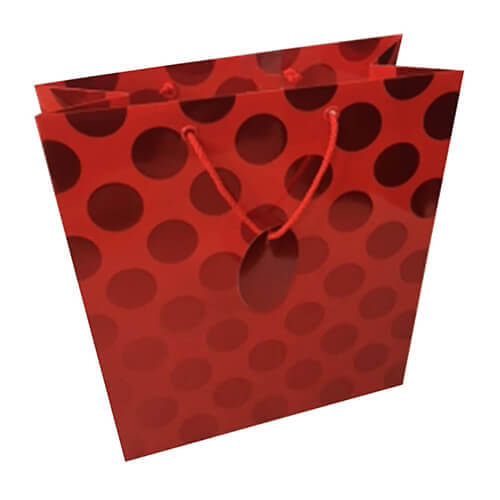Ozcorp Foil Dot Gift Bag (Red)