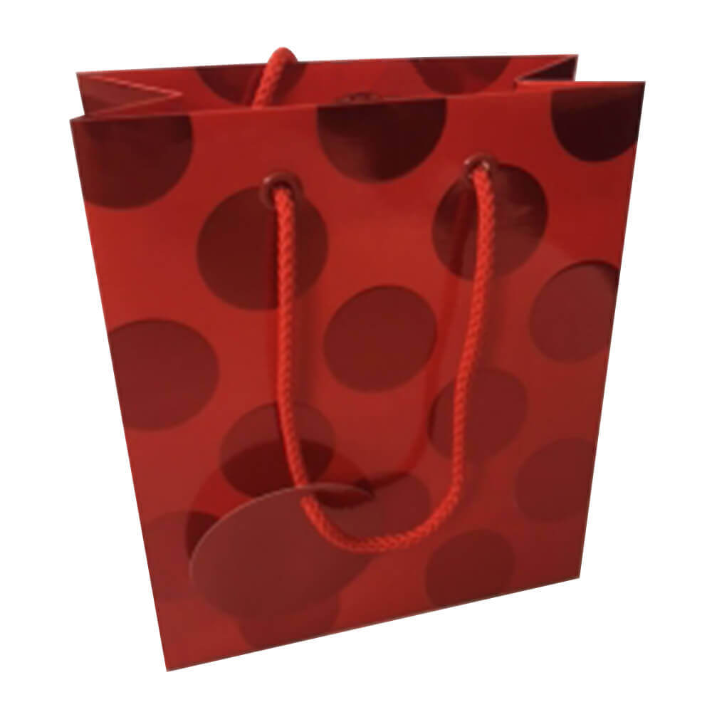 Ozcorp Foil Dot Gift Bag (Red)