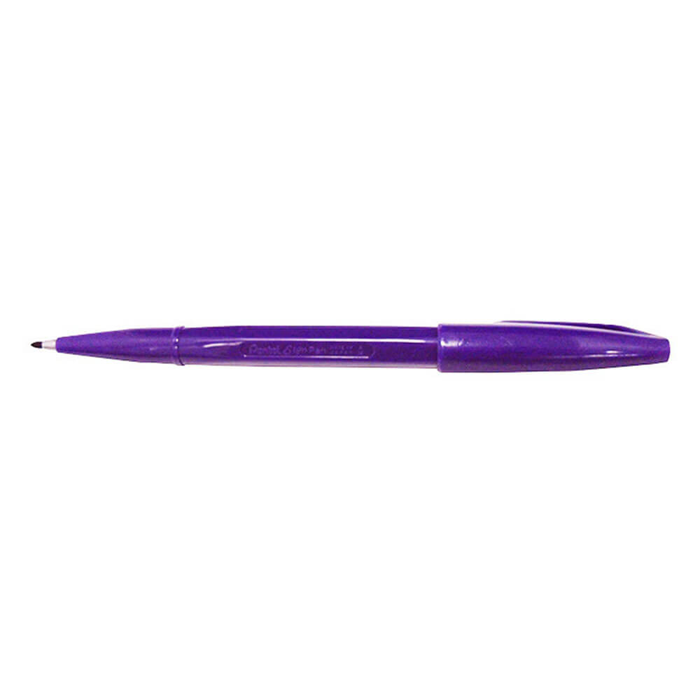 Pentel 0.8mm Bullet Point Sign Pen Marker 12pk (Violet)