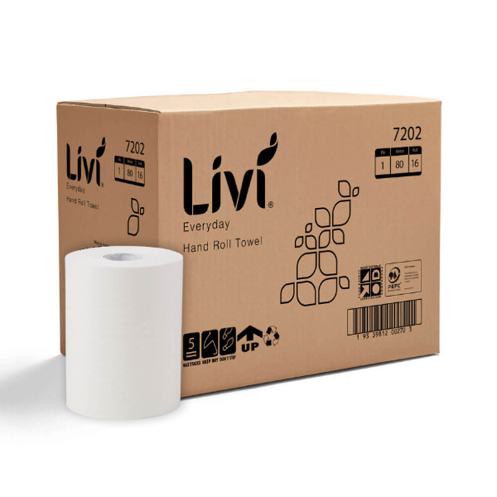 Livi 1 Ply Basic Paper Towel (80m)