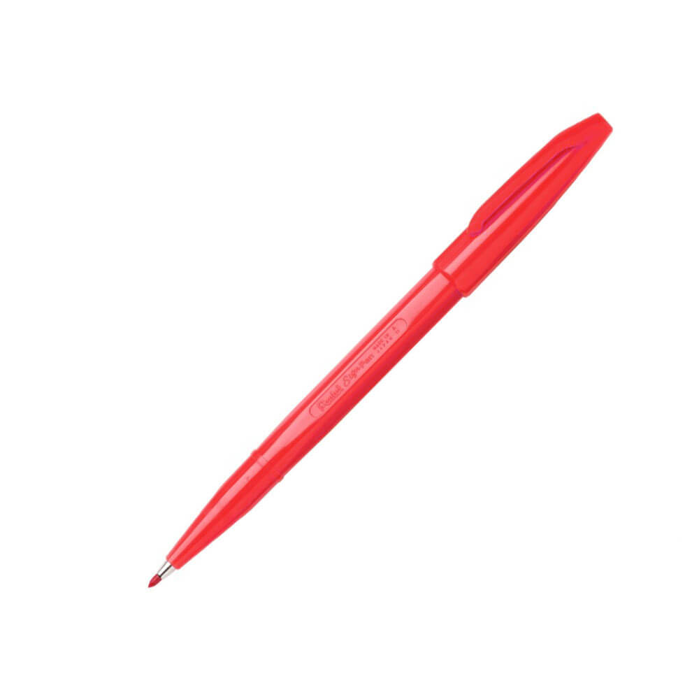 Pentel Bullet Point Sign 0.8mm Pen Red (Box of 12)
