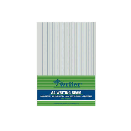 Writer A4 18mm Dotted Thirds Exam Paper (500pcs)