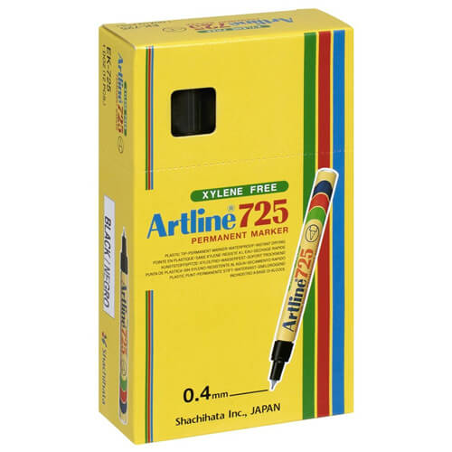 Artline Fine Point Black Permanent Marker (Box of 12)