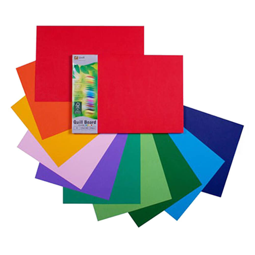 Quill A3 Assorted Colours Board 210gsm (Pack of 100)