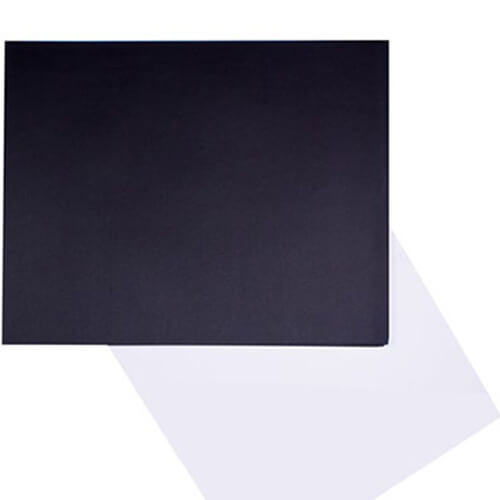 Quill 600gsm White & Black Cardboard (Pack of 50)