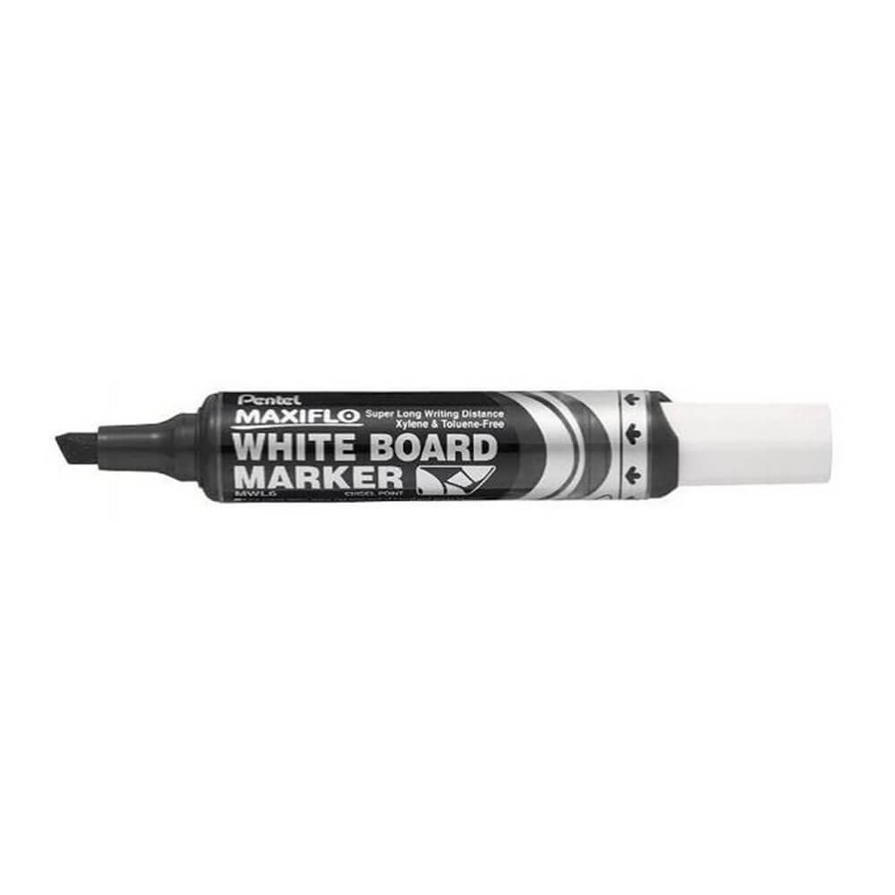 Pentel Maxi Chisel Tip Whiteboard Marker Black (Box of 12)