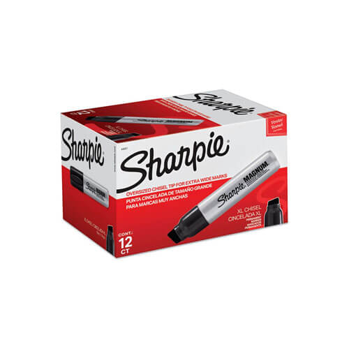 Sharpie Magnum 44 Chisel Tip Marker 12pcs (Black)