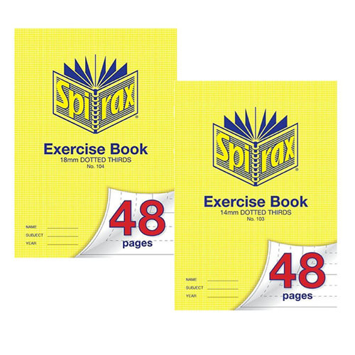 Spirax A4 Dotted Thirds 48-Page Exercise Book 20pk