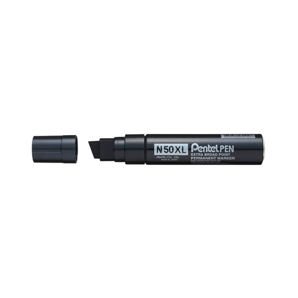 Pentel 10-17mm Permanent & Waterproof Marker 6pcs (Black)