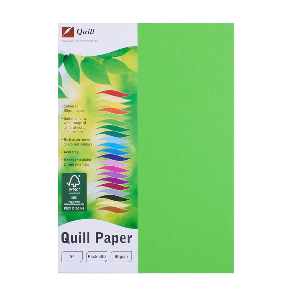 Quill A4 Coloured Copy Paper 500pk (80gsm)
