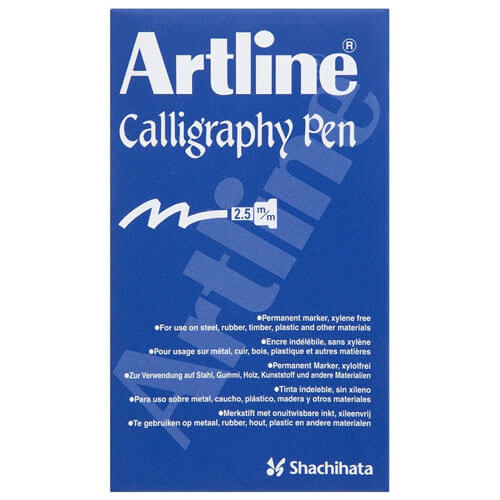 Artline Calligraphy Pen 2.5mm (Silver)