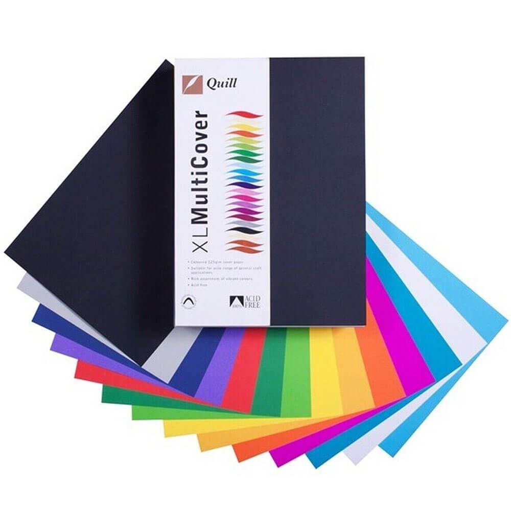 Quill Extra Large Cover A4 Paper Ream 125gsm (Assorted)