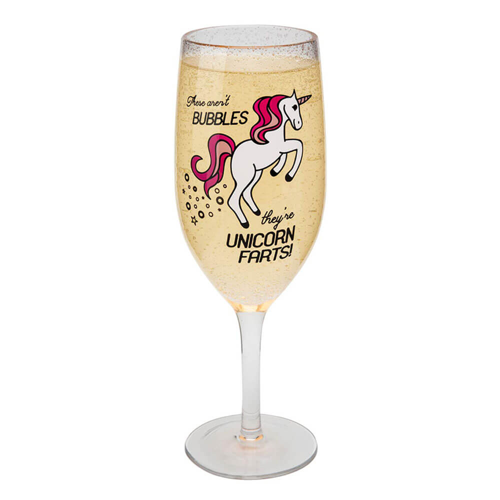 BigMouth Unicorn Farts Champagne Glass