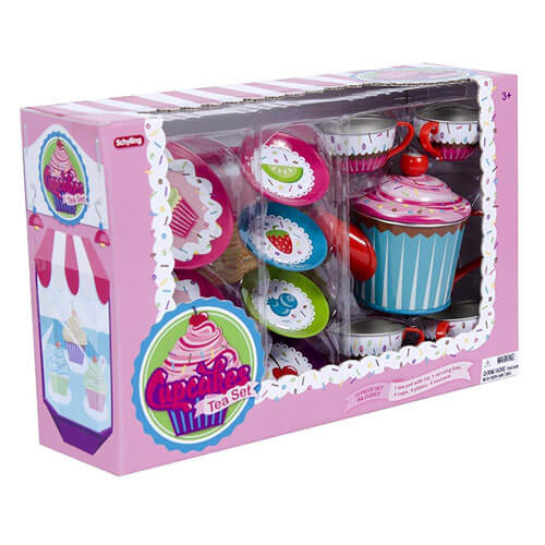 Schylling Cupcake Tin Tea Set