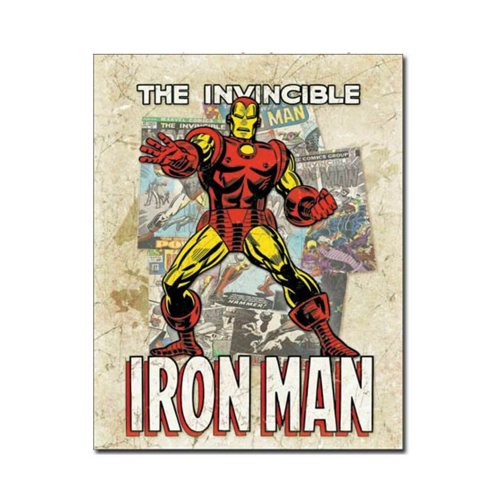 Iron Man Cover Splash Tin Sign