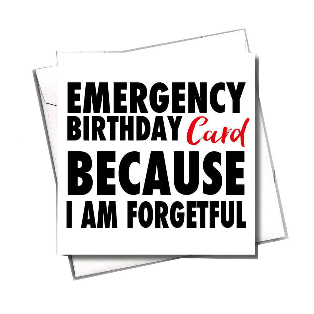 Filthy Sentiments Emergency Card