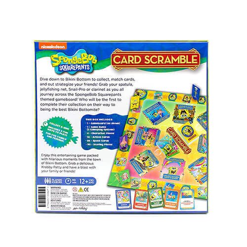 Aquarius Spongebob SquarePants Card Scramble Board Game