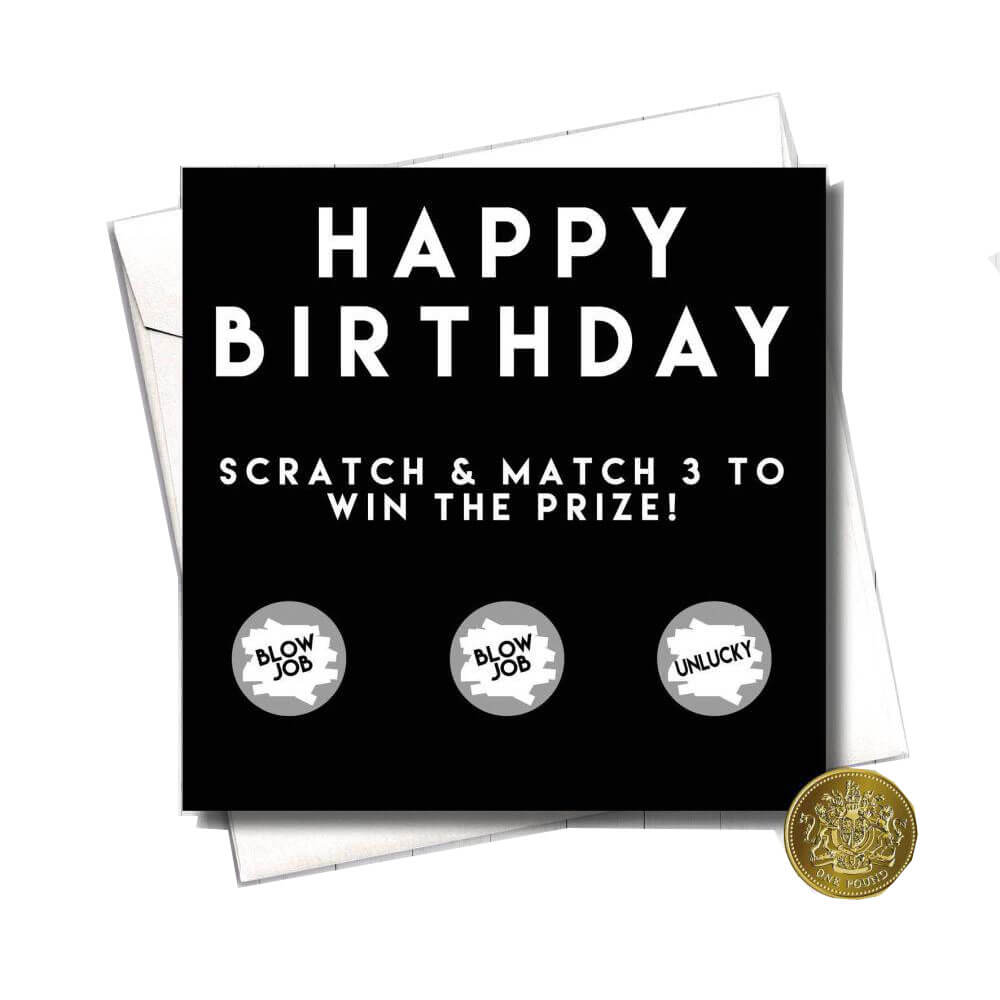 Filthy Sentiments Happy Birthday Blowjob Scratch Card