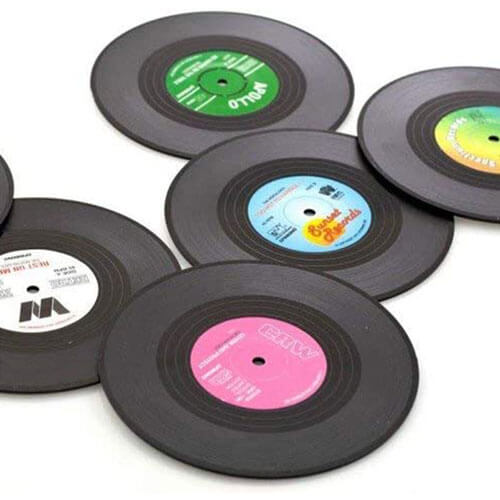 Gift Republic Retro Vinyl Coasters