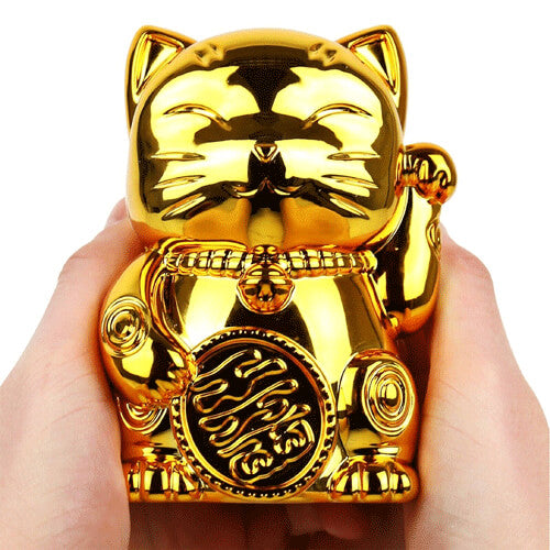 Goldish Plastic Fortune Kitty (10x14x8cm)